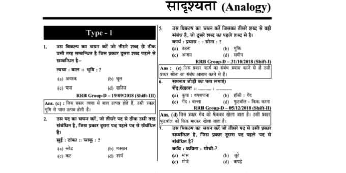 CRPF ASI Reasoning MCQS notes in Hindi pdf