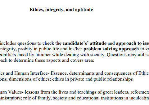 Ethics integrity and aptitude notes pdf in English