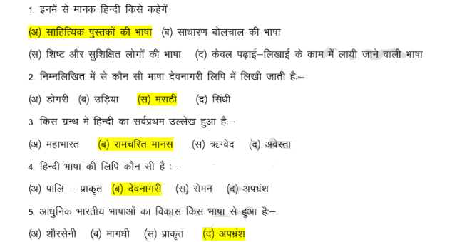 General Hindi Grammar 500 MCQ notes pdf