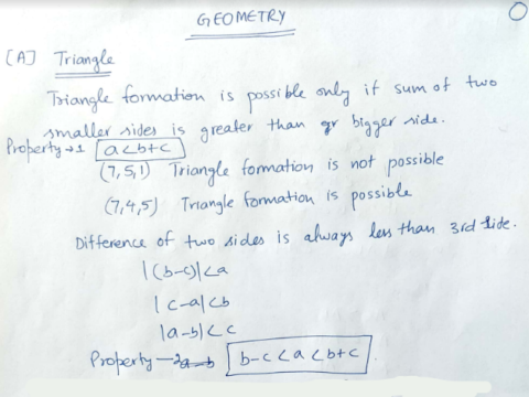 Geometry handwritten notes pdf in English for SSC CGL