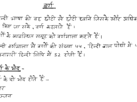 High Court LDC Hindi grammar handwritten notes pdf