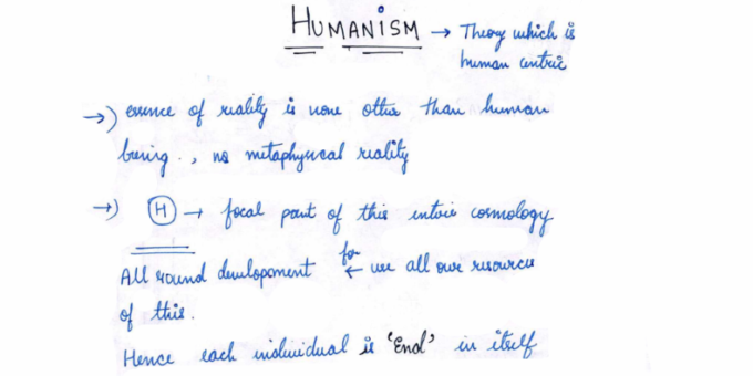 Humanism to Sovereignty handwritten notes pdf in English
