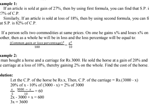 IBPS PO Profit & loss notes pdf in English