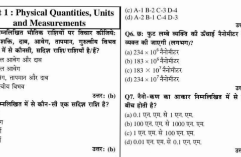 ISRO Assistant General Science Important Question in Hindi pdf