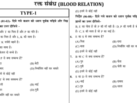 ITBP Constable Reasoning Question Answer pdf in Hindi