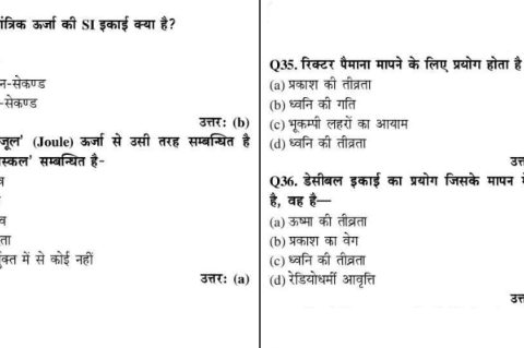 KVS Teaching General Science Question in Hindi pdf