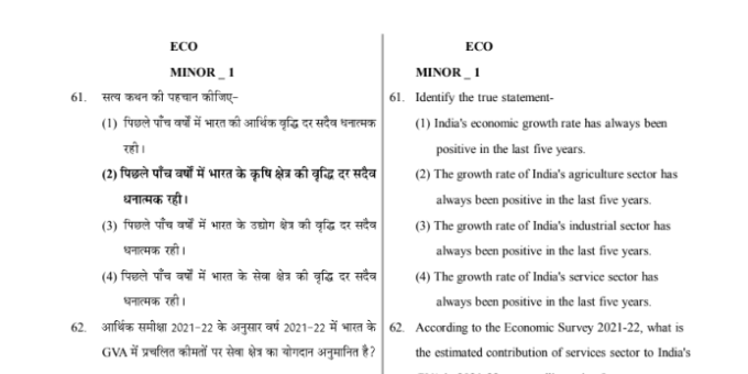 RAS Indian Economics Mcqs pdf 2023