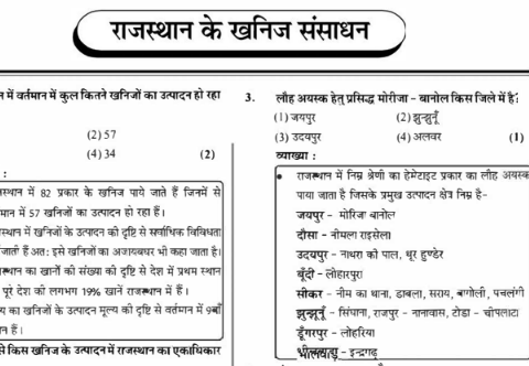 Rajasthan 3rd Grade Teacher Mock test 2023 pdf