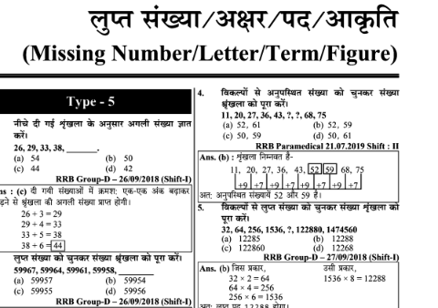 SSC CGL Reasoning MCQS notes in Hindi pdf