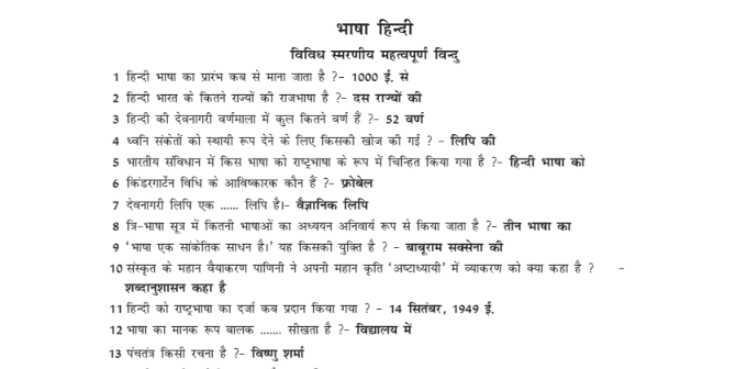 CET EXAM Hindi Grammar Q&A notes pdf 2023