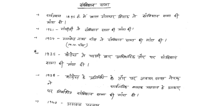 CISF Constable Indian Polity handwritten notes in Hindi pdf