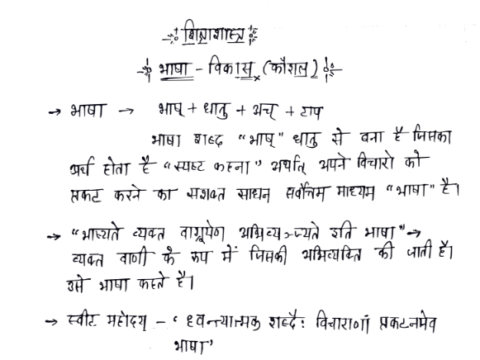 Hindi Teaching Methods handwritten notes pdf in Hindi