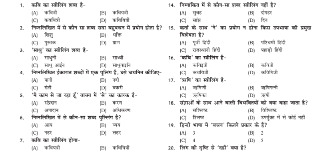 MPESB Patwari Hindi Grammar Q&A notes pdf 2023