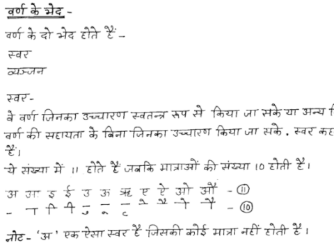 RSMSSB Hindi Grammar handwritten notes pdf 2023