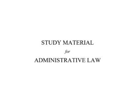 BPSC Judicial Services Administrative Law notes pdf in English