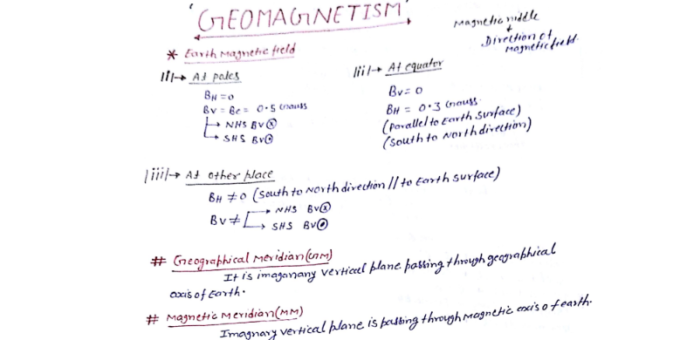 Geo magnetism handwritten notes pdf in English