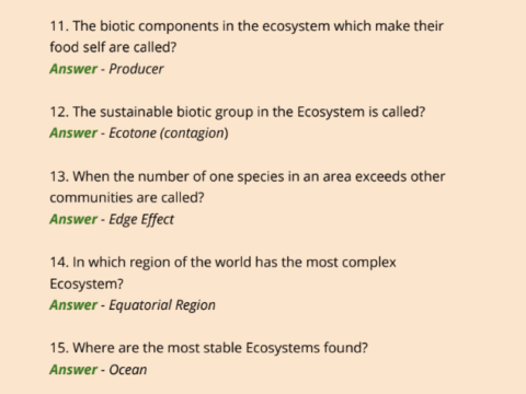 Most 100 Environmental Questions and Answers pdf
