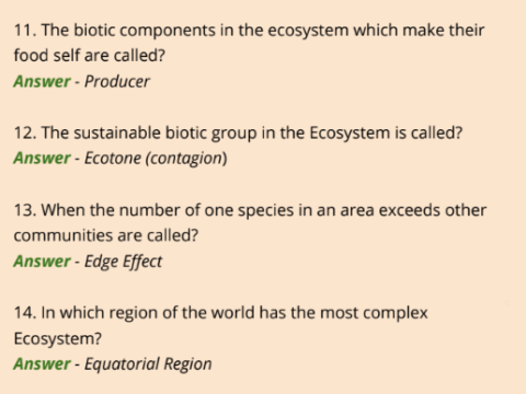 Most Important Environmental Questions and Answers pdf