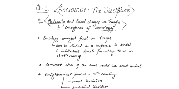 Sociology handwritten notes in English pdf 2023