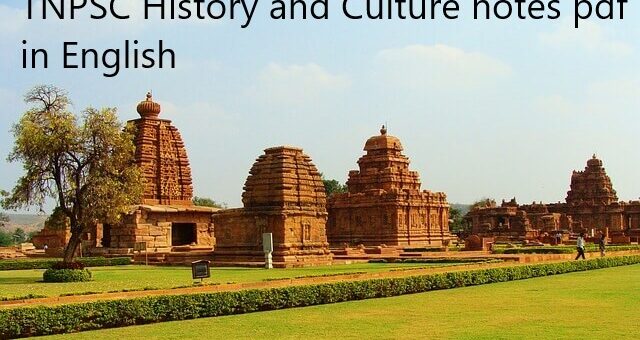 TNPSC History and Culture notes pdf in English