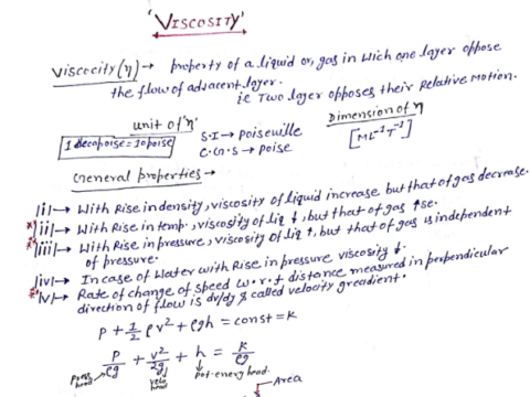 Viscosity notes pdf in English 2023