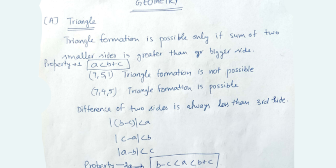Geometry handwritten notes pdf in English for SSC CHSL