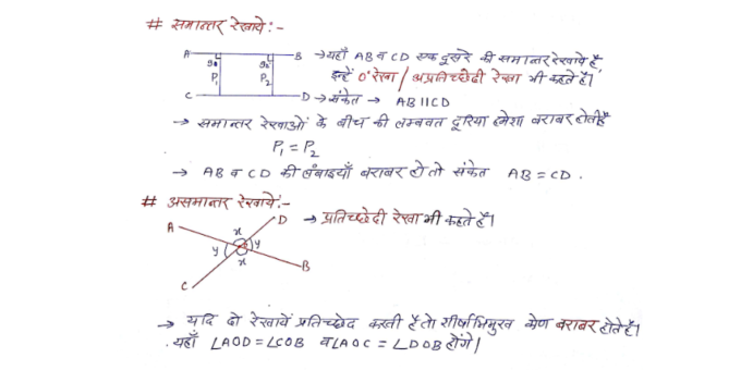 Geometry handwritten notes pdf in Hindi for SSC CHSL