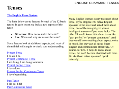 Best English Grammar Tenses notes pdf