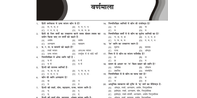 Best Objective Type Hindi Grammar pdf for UPSSSC VDO