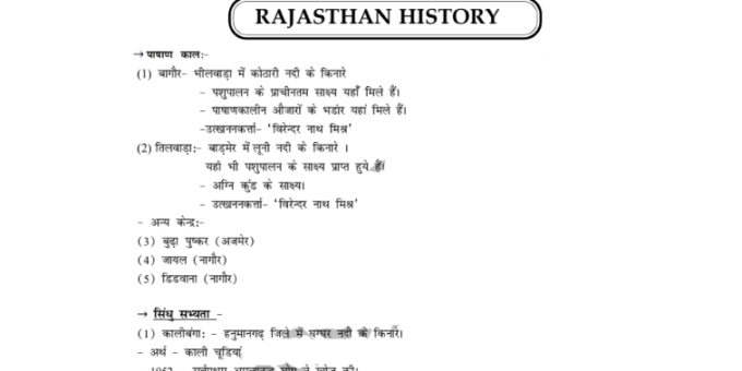 Best Springboard Academy Rajasthan History for RAJ CET CBT-2