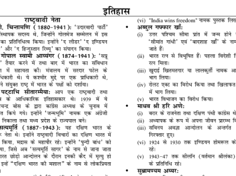 Concise History Notes in Hindi for BPSC