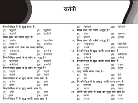 HSSC CET- Best Objective Type Hindi Grammar pdf