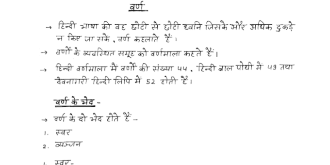 HSSC CET- Hindi Grammar handwritten Notes pdf