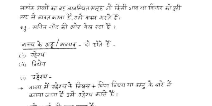 Hindi Grammar Notes- ALL STATE PCS EXAM 2023