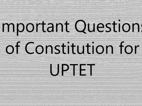 Important Questions of Constitution for UPTET