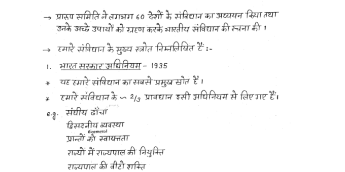 Indian Polity handwritten Notes in Hindi for DDA EXAM