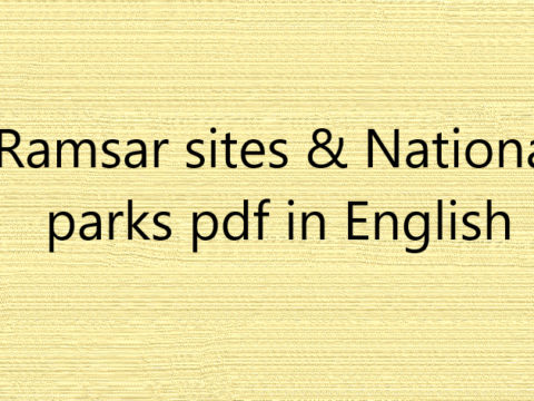 Ramsar sites & National parks pdf in English