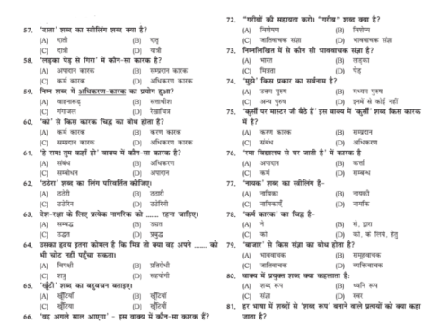 Best Objective Type Hindi Grammar pdf for KVS