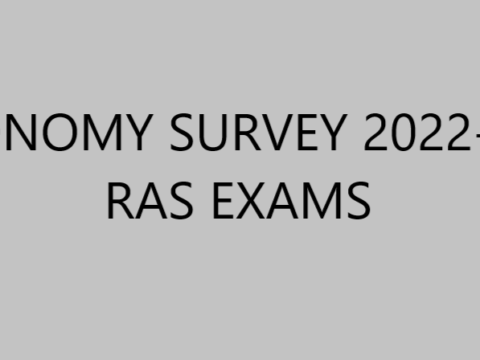ECONOMY SURVEY 2022-23- RAS EXAMS