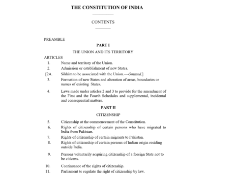 The Constitution of India- Notes pdf in English for Bihar PCS
