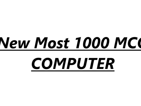 New Most 1000 MCQ COMPUTER
