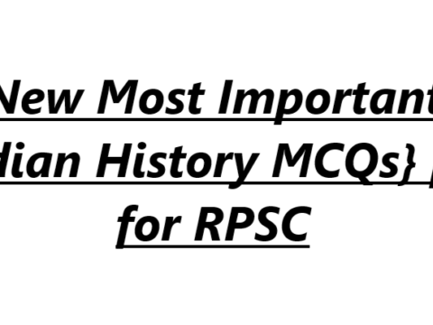 New Most Important {Indian History MCQs} pdf for RPSC