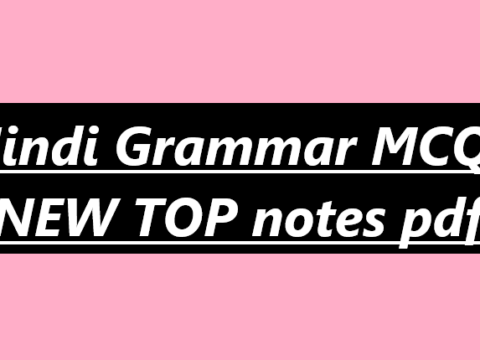 {Hindi Grammar MCQs} NEW TOP notes pdf