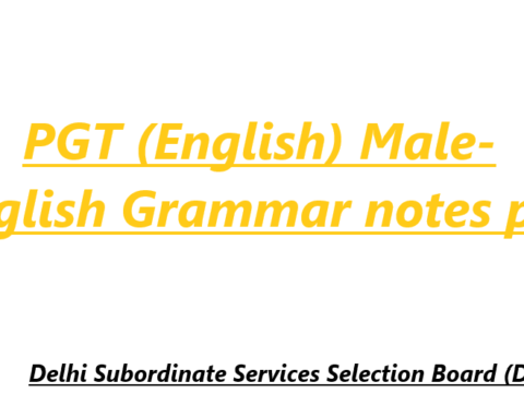 PGT (English) Male- English Grammar notes pdf