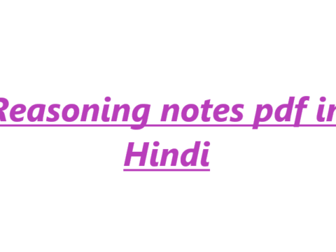 Reasoning notes pdf in Hindi
