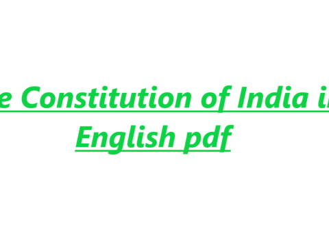 The Constitution of India in English pdf