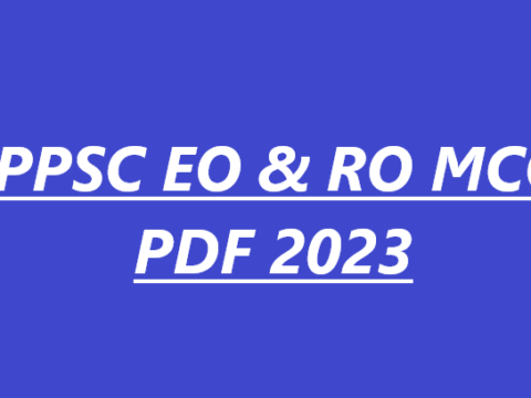 UPPSC EO & RO MCQs PDF 2023