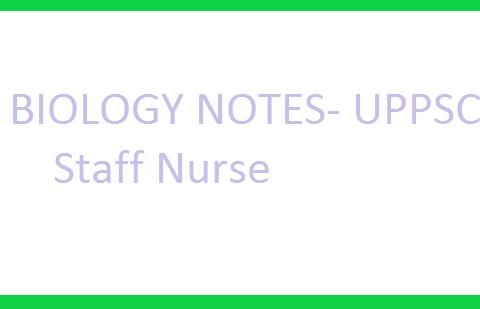 BIOLOGY NOTES- UPPSC Staff Nurse