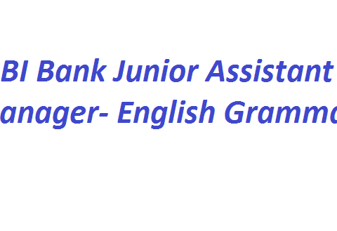 IDBI Bank Junior Assistant Manager- English Grammar