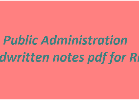 Public Administration handwritten notes pdf for RPSC